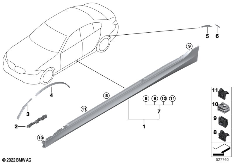 Накладка M порог / арка колеса
