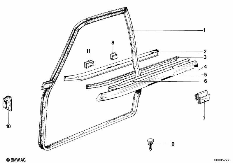 Уплотнитель двери впереди