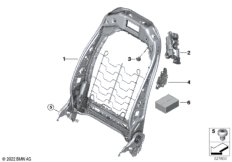 Каркас спинки переднего сиденья