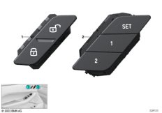 Кнопка обшивки двери