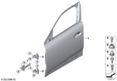 Дверь Пд, петли/ограничитель двери