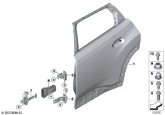 Задняя дверь - петля/ограничитель двери