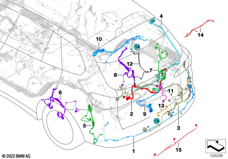 Рем.кабель основн.жгут проводов - сзади