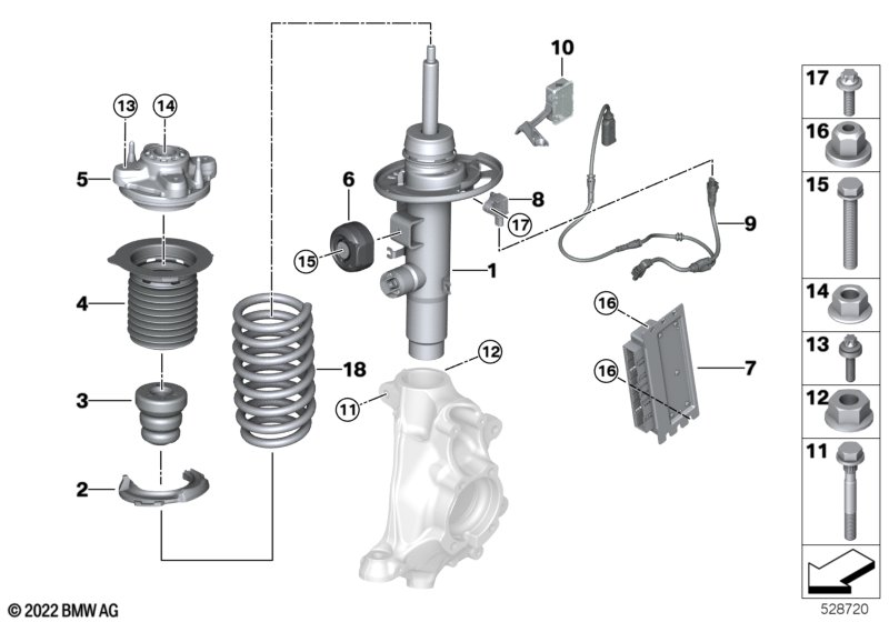 Аморт.стойка Пд VDC/доп.элементы полн.пр