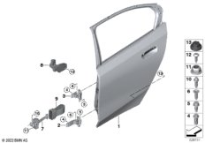 Задняя дверь - петля/ограничитель двери