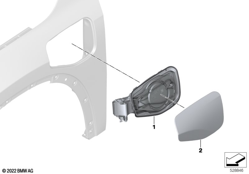 Крышка разъема для зарядки спереди
