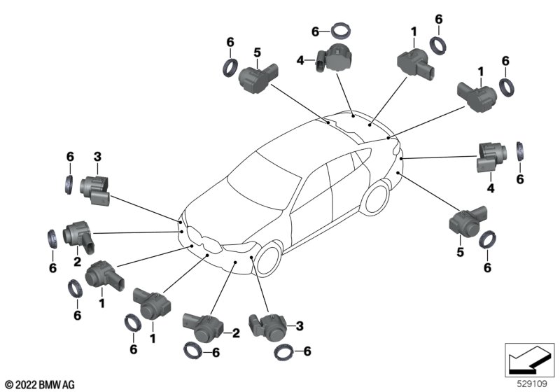 Сигнализация авар.сближен.при парк.(PDC)