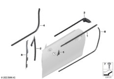 Накладки и уплотнения двери Пд