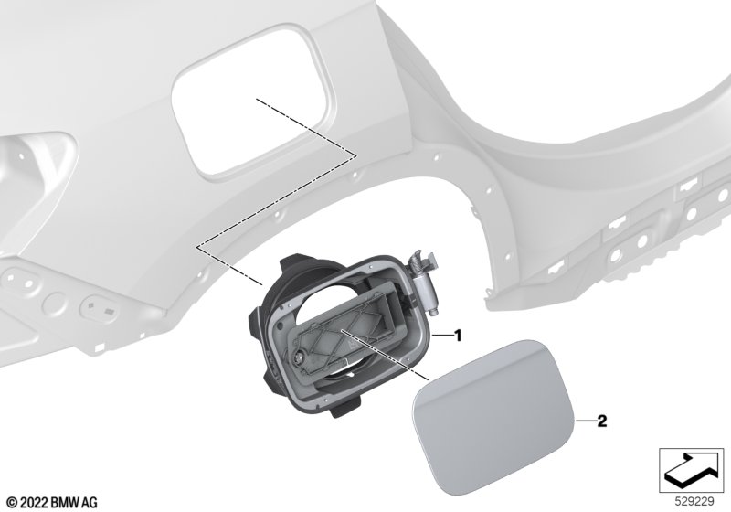 Крышка разъема для зарядки сзади