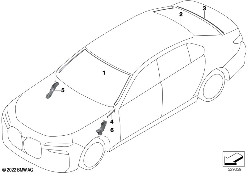 G70 молдинг лобового стекла верхний
