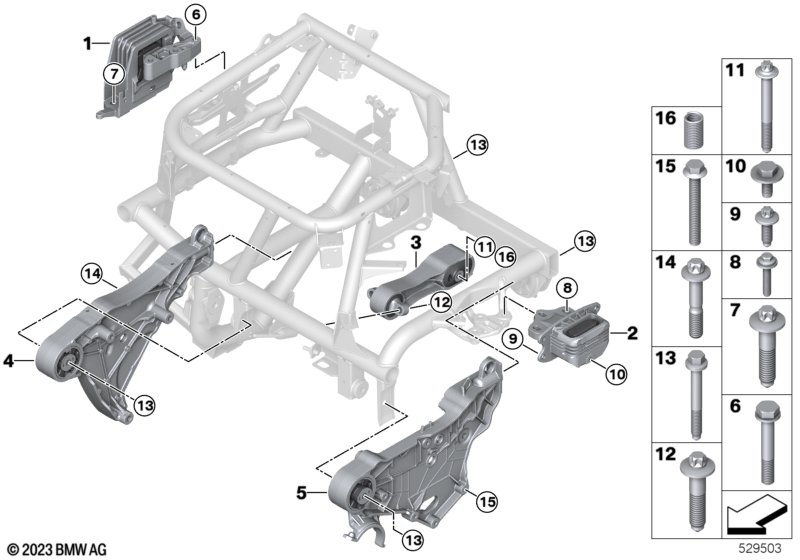 Подвеска электрического привода