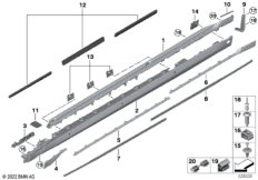 Накладка порог / арка колеса