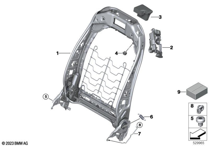 Каркас спинки переднего сиденья