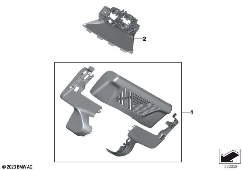 Кожух внутреннего зеркала заднего вида