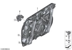 Механизм перемещения стекла двери Пд