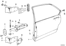 Задняя дверь - петля/ограничитель двери