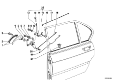 Система замков задней двери