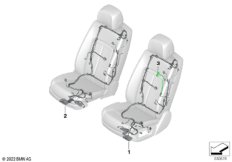 Пучок проводов переднего сиденья