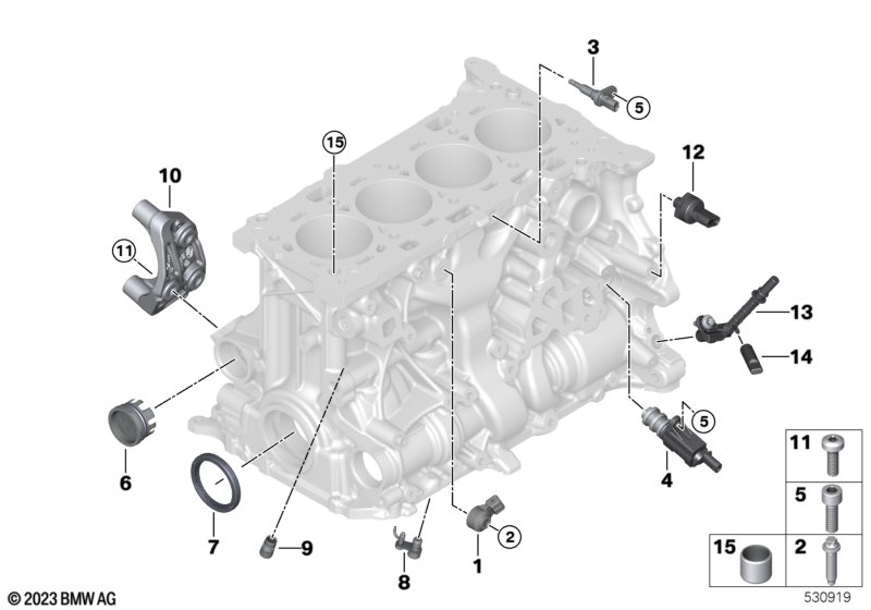 Блок цилиндров/дополнительные элементы