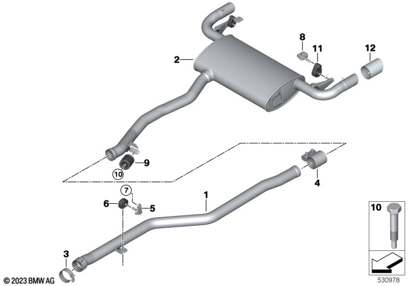 G01 B57 центральная часть глушителя