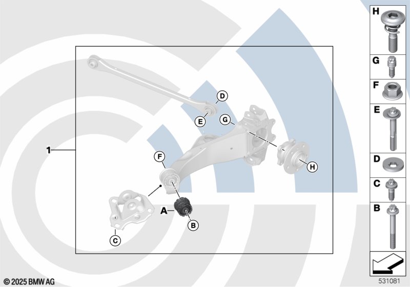 Ремком. резином. шарн. прод. рыч. подв.