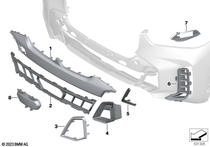 G05N накладка переднего бампера M
