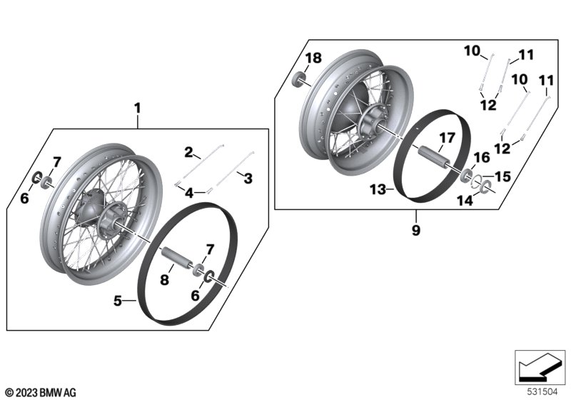 Дооснащение: спицевое колесо
