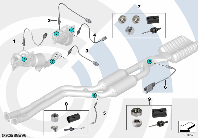 Ремкомплект прив. фланца д/дат.отр.газов