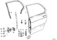 Задняя дверь - петля/ограничитель двери