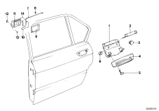 Система замков задней двери
