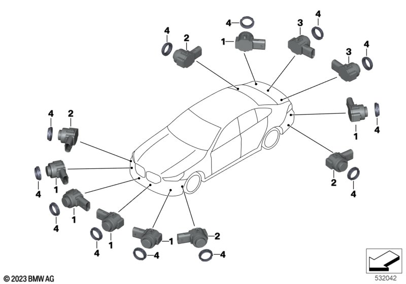 G70/G60 парктроник задний