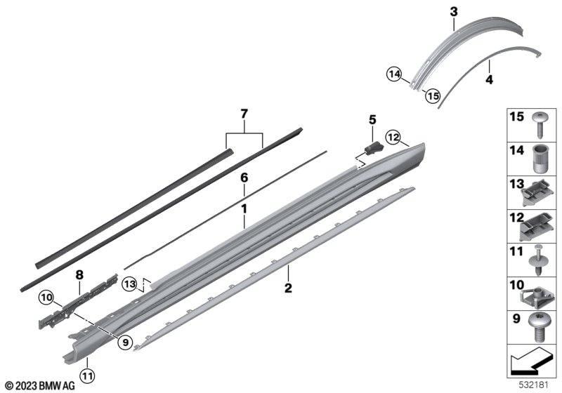 Накладка порог / арка колеса