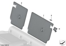 Накладки спинки заднего сиденья