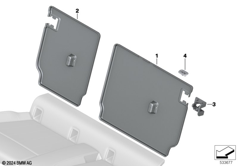 Накладки спинки заднего сиденья