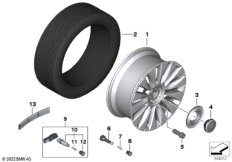 Колесо с легкоспл.диском BMW Styling 926