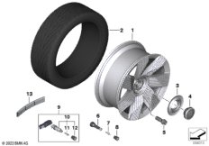 Колесо с легкоспл.диском BMW Styling 927