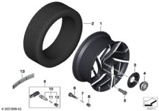 Колесо с легкосплав. диском дизайн 928BB