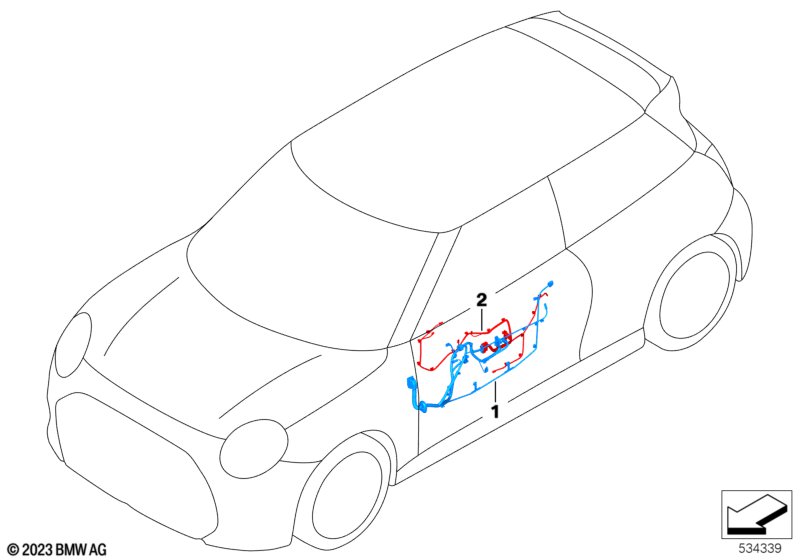 Жгут проводов двери