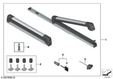 Крепление для лыж и сноуборда выдвижное