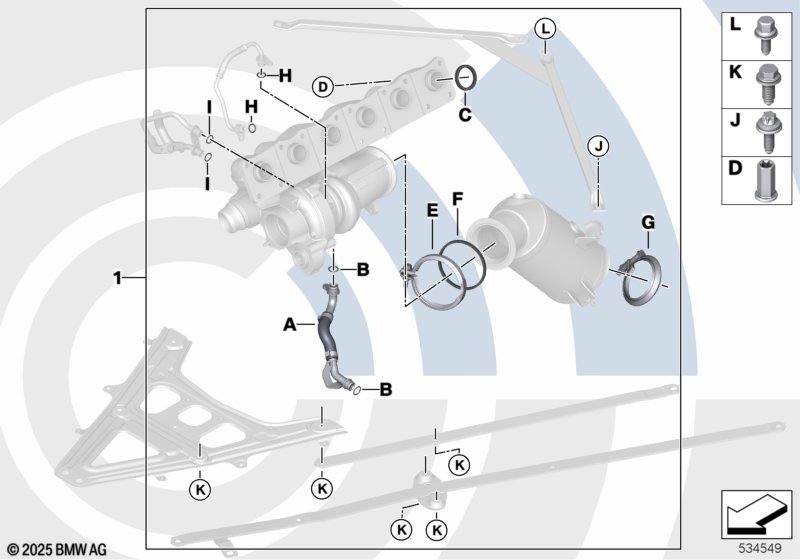 Монтажный комплект турбонагнетателя