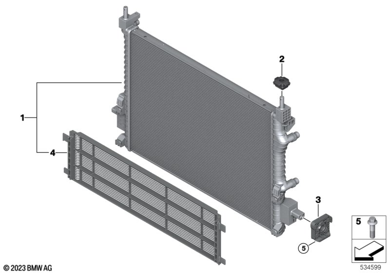 Крепеж радиатора охлаждающей жидкости
