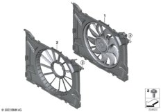 Кожух вентилятора с вентилятором