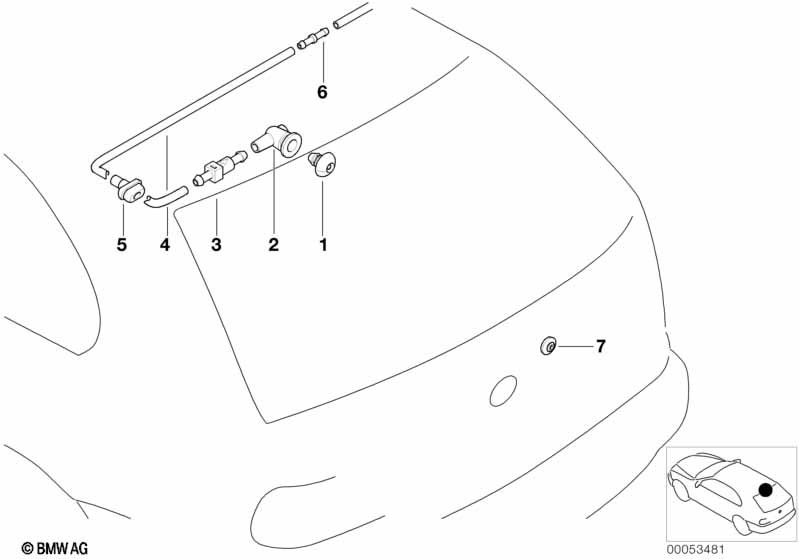 Детали омывателя заднего стекла