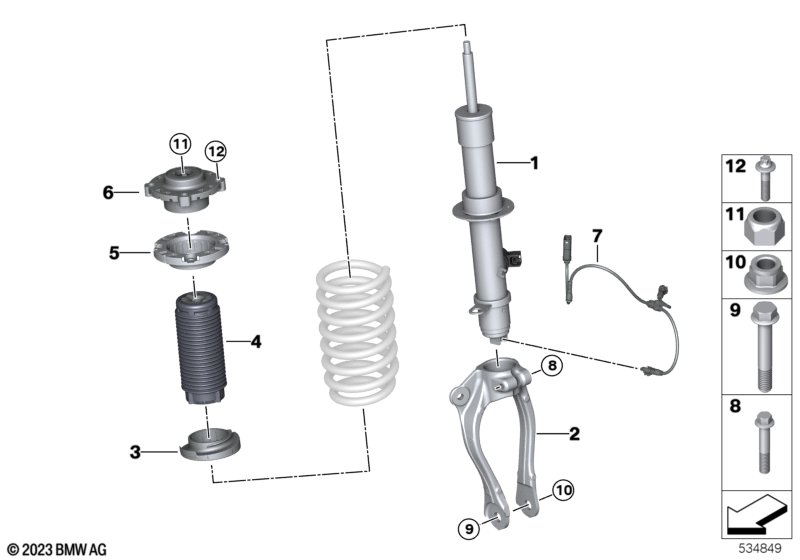 Аморт.стойка Пд VDC/доп.элементы полн.пр