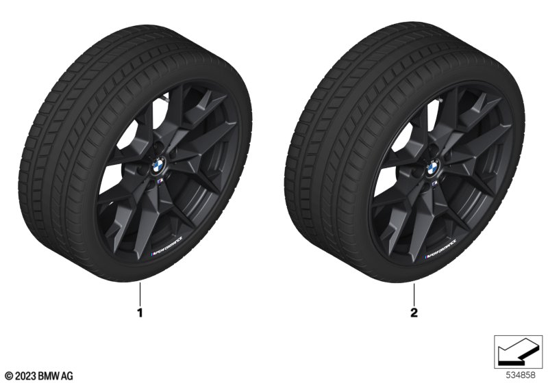 Колесо в сб. с зим.шин. Y-спицы 942M-19"