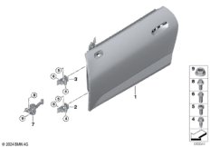 Дверь Пд, петли/ограничитель двери