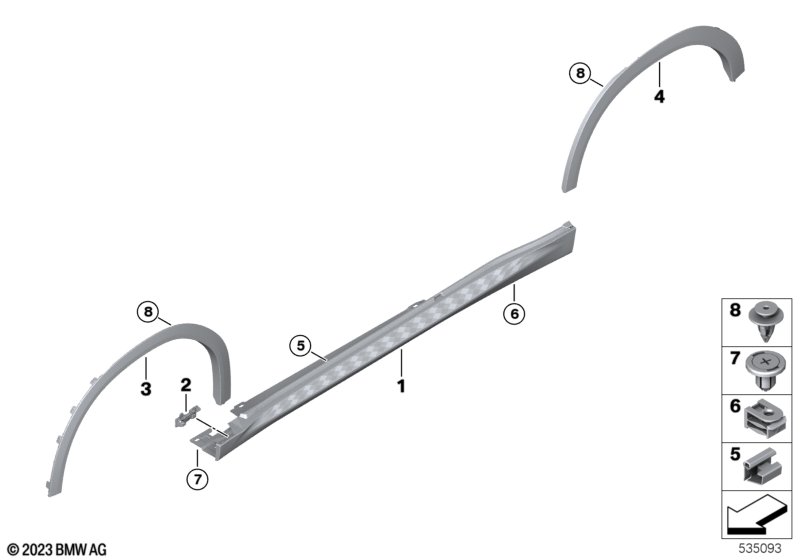 Накладка порог / арка колеса
