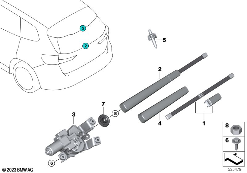 Детали очистителя заднего стекла