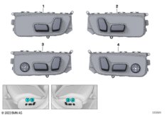 Переключ. полож. сиденья вод./пер. пасс.