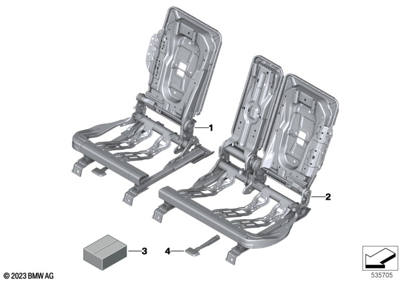 Каркас подушки сиденья пов.комф.Зд